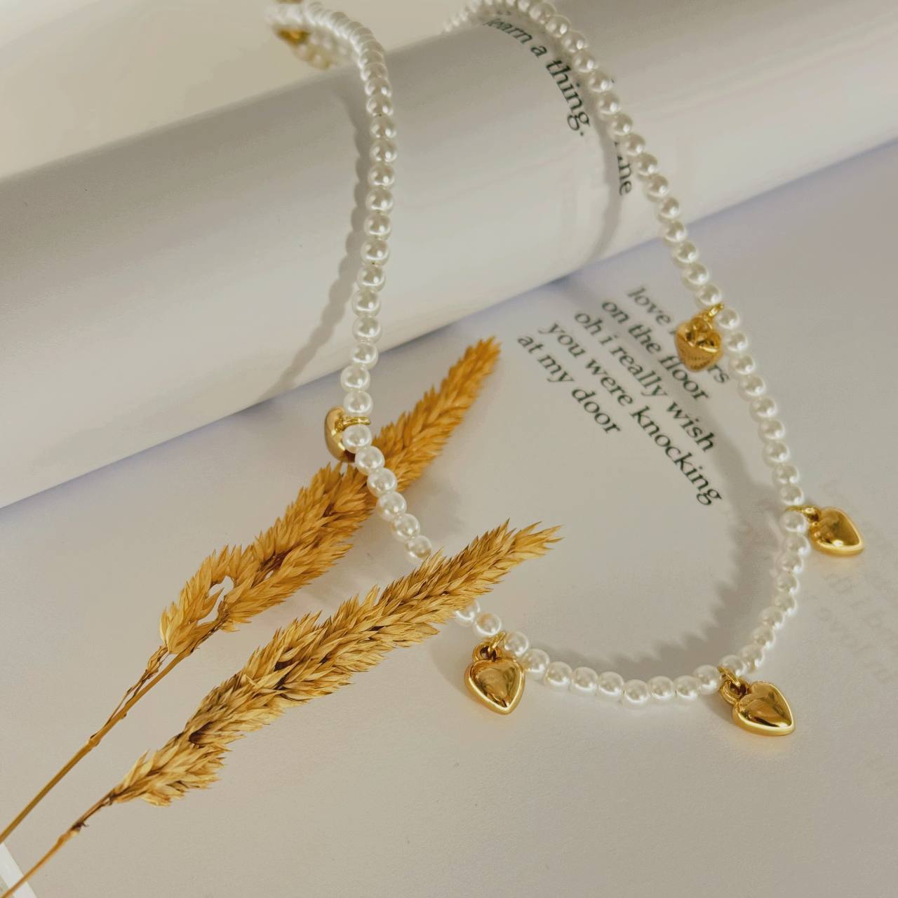 گردنبند مروارید قلب