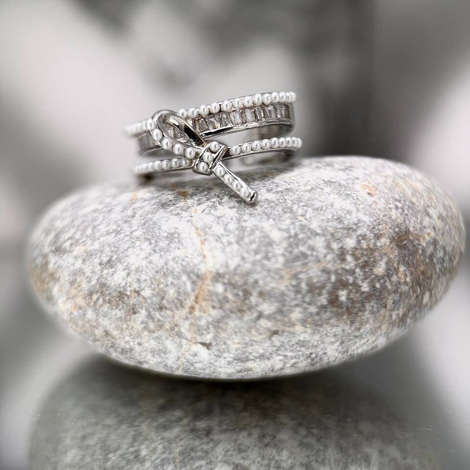 انگشتر گره عشق نقره ای